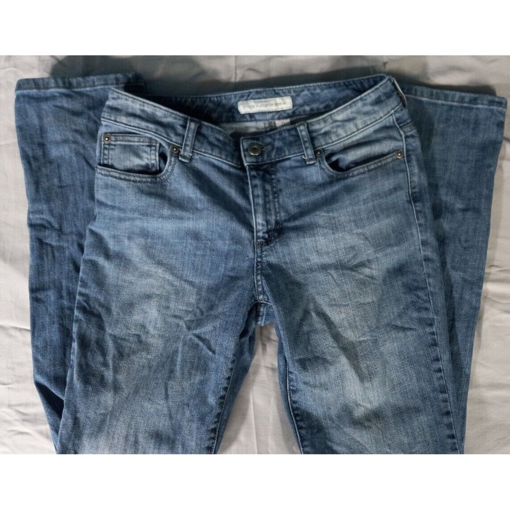 Chico's 0 platinum denim blue jeans cotton FLAWS - Picture 1 of 10